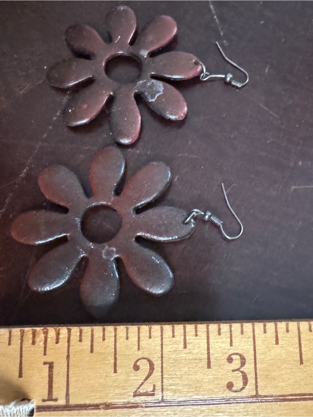 Handcrafted Brown Flower Drop Earrings - Women Jewelry
